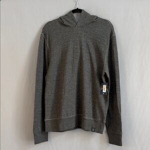 Lucky Brand Charcoal Unisex Hoodie With White Stiching